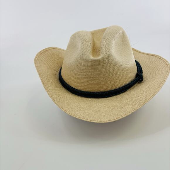 Optimo Hatworks Hats Arizona Cowboy Hat Straw Beaver Rope Western Size 7 1/4 Tan - Picture 7 of 8